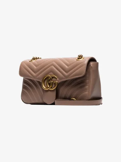 beige Marmont quilted leather shoulder bag